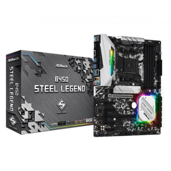 Asrock B450 Steel Legend ATX AMD Motherboard