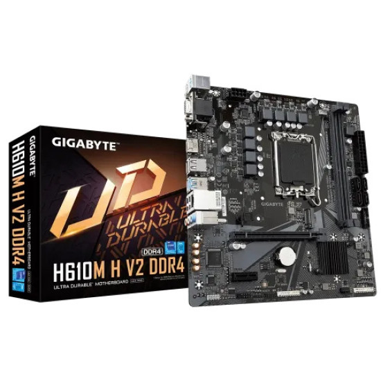 GIGABYTE H610M H V2 DDR4 13th Gen and 12th Gen Micro ATX Motherboard
