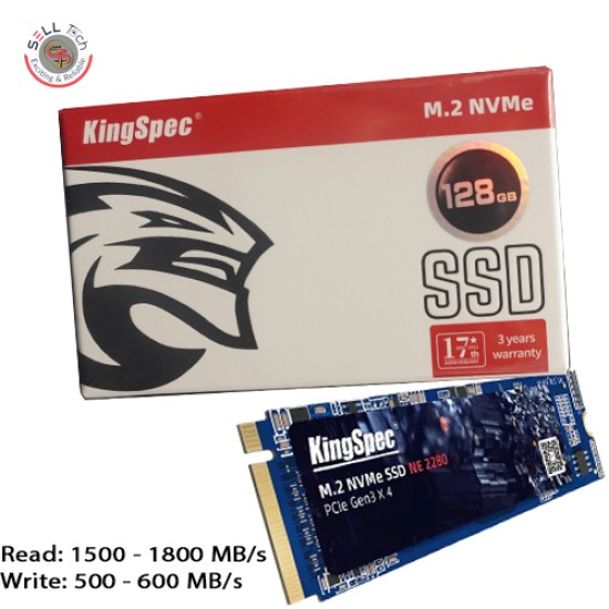 KingSpec NE 128GB M.2 NVMe PCIe SSD KingSpec NE 128GB M.2 NVMe PCIe SSD