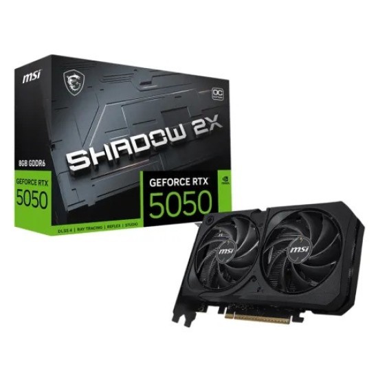 MSI GeForce RTX 5050 8G SHADOW 2X OC 8GB GDDR6 Graphics Card MSI GeForce RTX 5050 8G SHADOW 2X OC 8GB GDDR6 Graphics Card