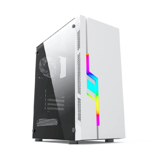 OVO JX188-7W White Mid Tower Gaming RGB Case