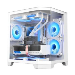 Revenger Air Box Mini ARGB Mid-Tower Gaming Desktop Case (White)