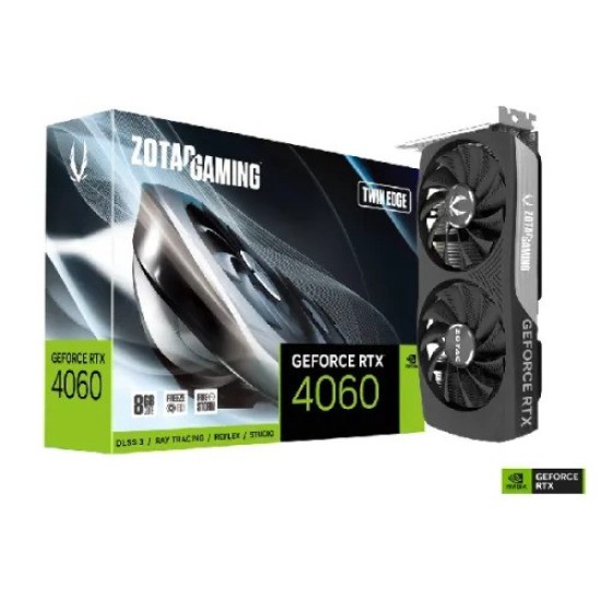 ZOTAC GAMING GeForce RTX 4060 8GB Twin Edge GDDR6 Graphics Card ZOTAC GAMING GeForce RTX 4060 8GB Twin Edge GDDR6 Graphics Card