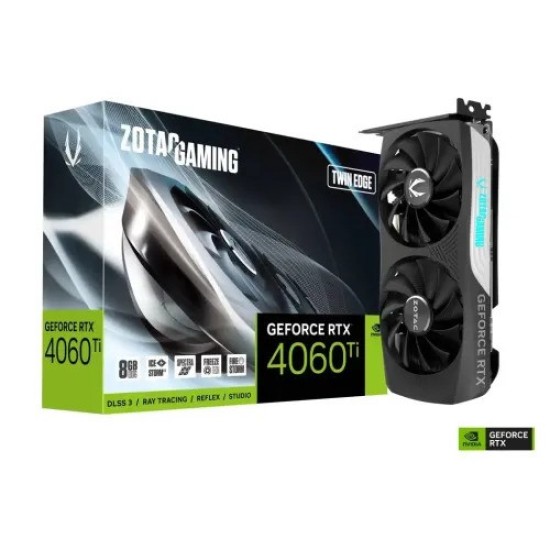 ZOTAC GAMING GeForce RTX 4060 Ti 8GB Twin Edge GDDR6 Graphics Card ZOTAC GAMING GeForce RTX 4060 Ti 8GB Twin Edge GDDR6 Graphics Card