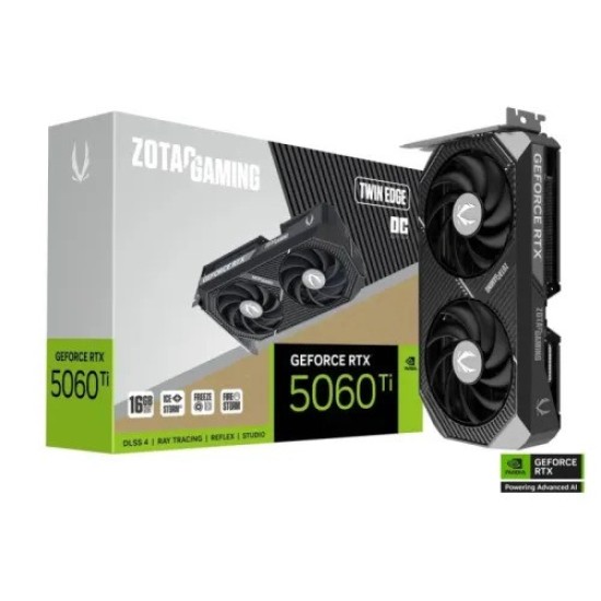 ZOTAC GAMING GeForce RTX 5060 Ti Twin Edge OC 16GB GDDR7 Graphics Card ZOTAC GAMING GeForce RTX 5060 Ti Twin Edge OC 16GB GDDR7 Graphics Card